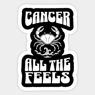 Cancer All The Feels - Horoscope Zodiac Astrology Retro Art Sticker